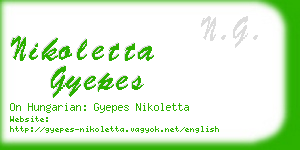 nikoletta gyepes business card